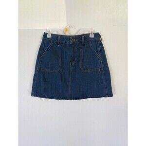 Old Navy Miniskirt Blue Jean Denim Womens Size 4 100% Cotton Pockets